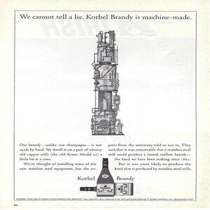 1967 Korbel Brandy is Machine Made Not By Hand Vintage Magazine Print Ad/Poster